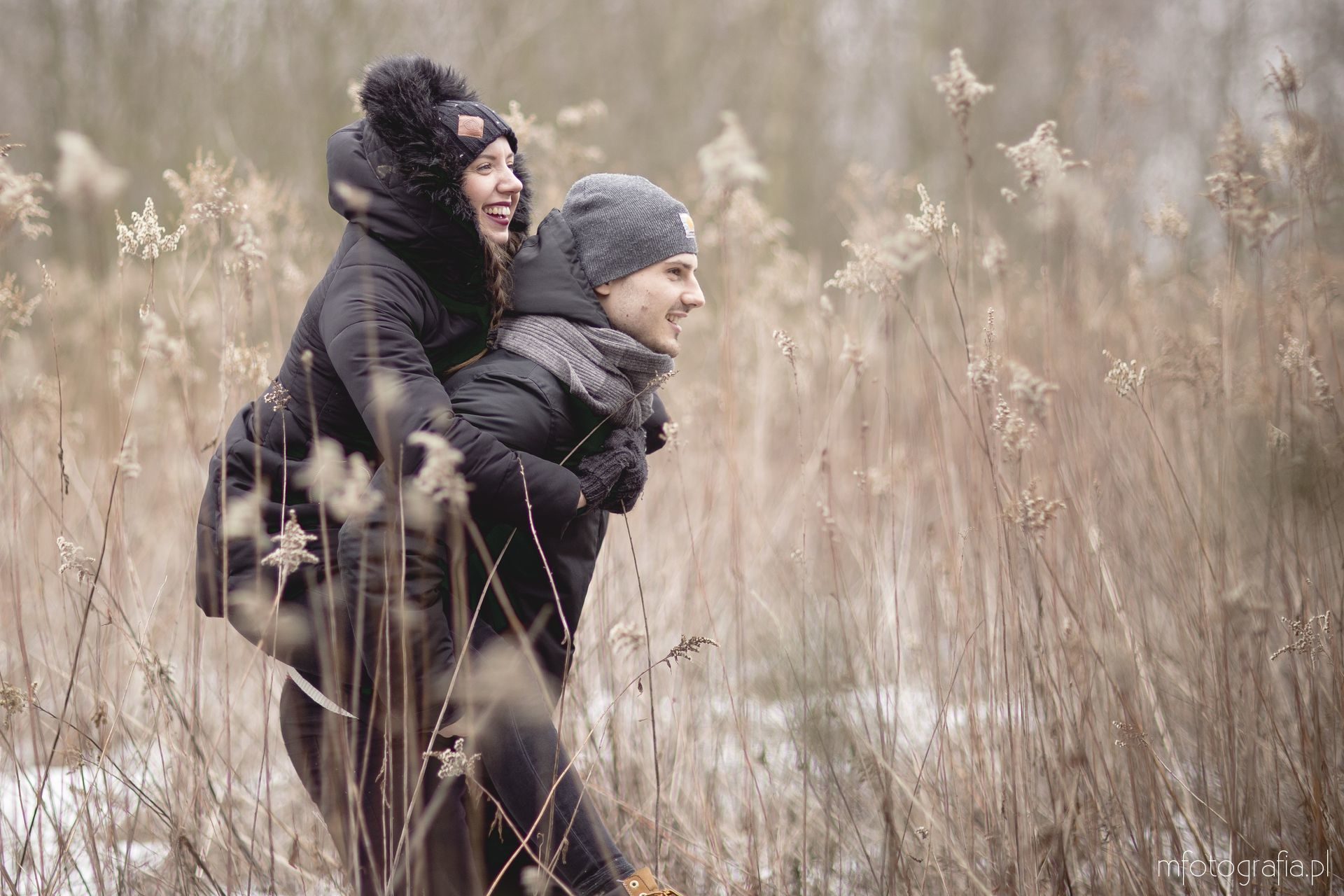 sesja zakochanych zimą