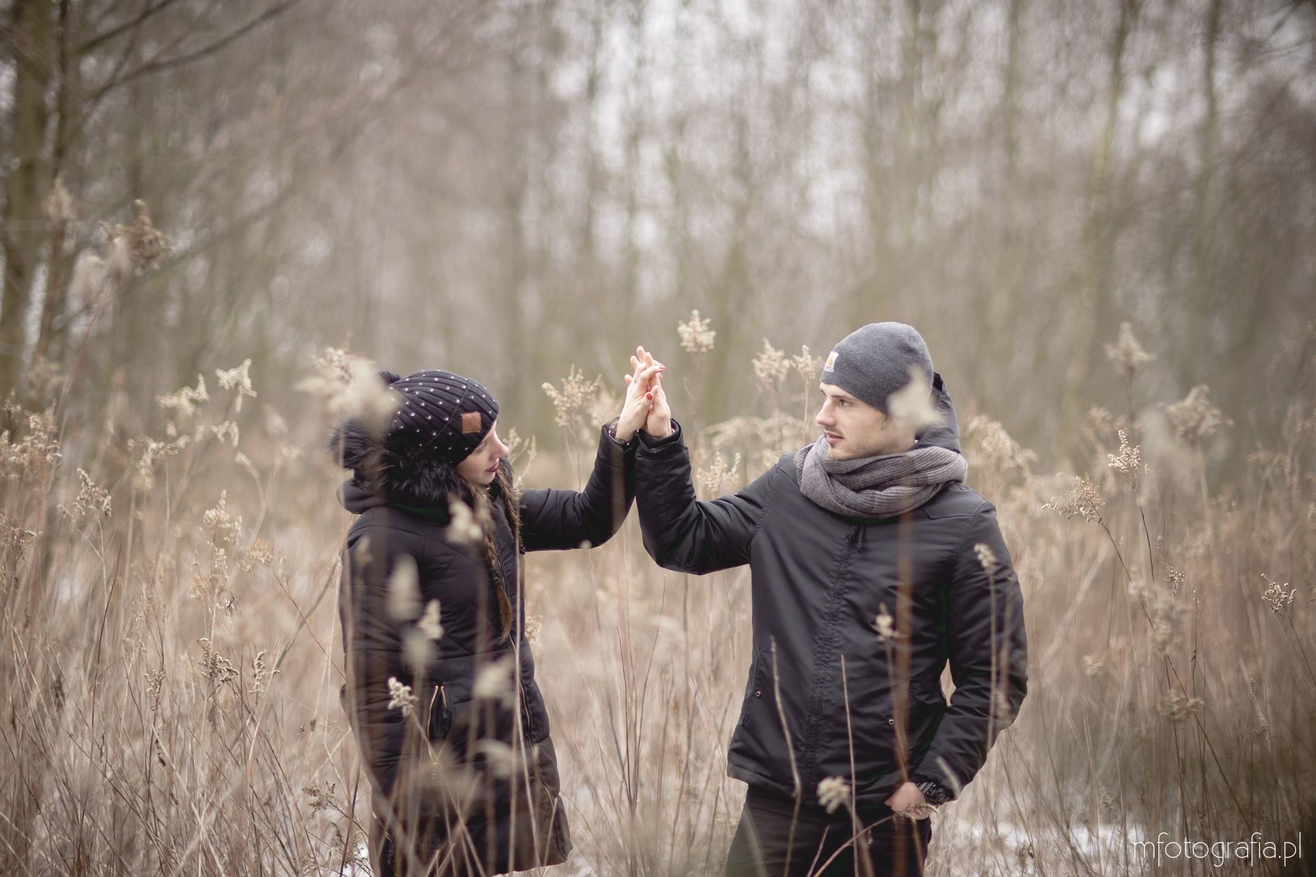 sesja zakochanych zimą