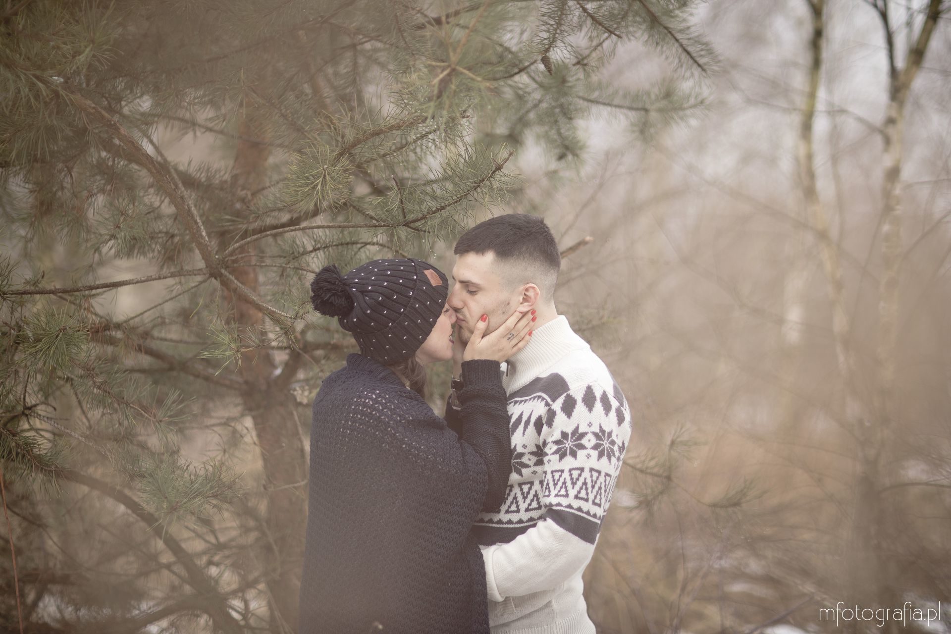 sesja zimowa dla pary